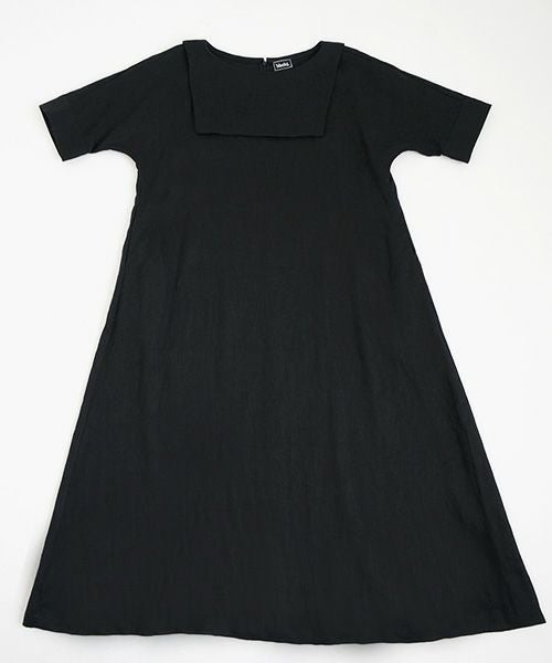 Mochi.モチ.sailor linen dress [black/sa]