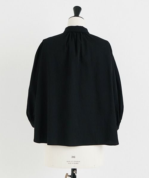 Mochi.モチ.organic cotton blouse [black/sa]