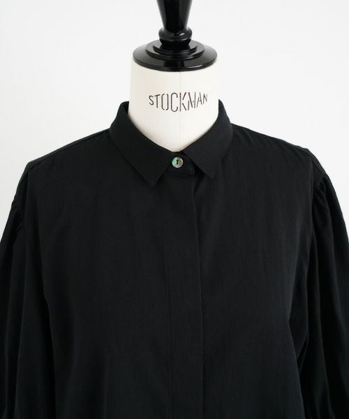 Mochi.モチ.organic cotton blouse [black/sa]