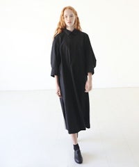Mochi.モチ.puff sleeve dress [black]