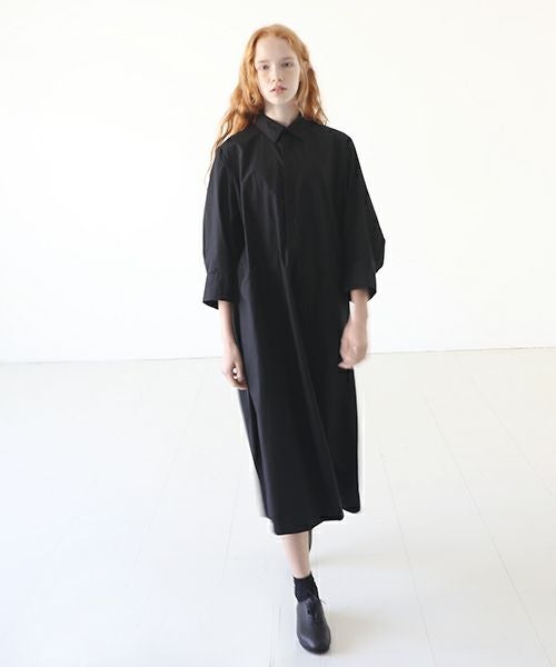 Mochi.モチ.puff sleeve dress [black]