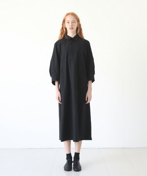 Mochi.モチ.puff sleeve dress [black]