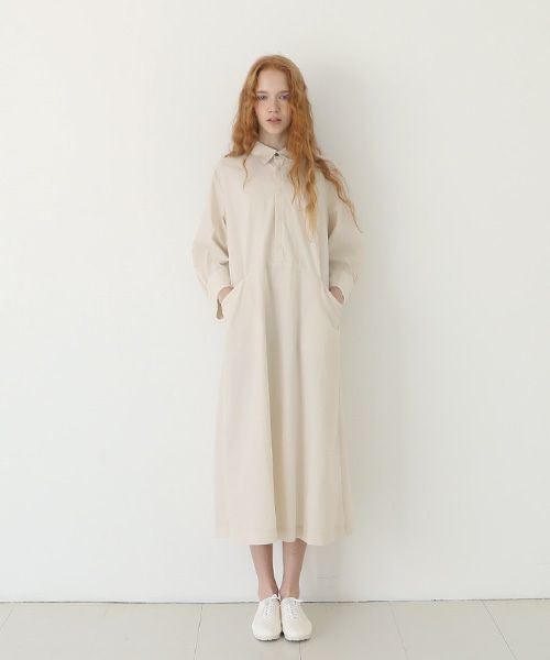 Mochi.モチ.puff sleeve dress [ecru]