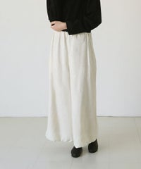 Mochi.モチ.gathered wide pants [off white]