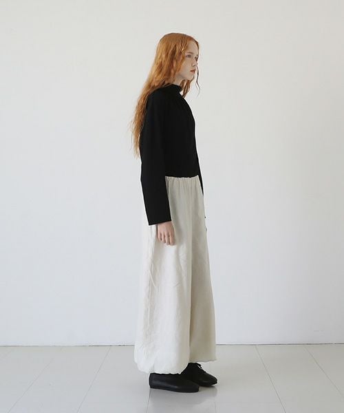 Mochi.モチ.gathered wide pants [off white]