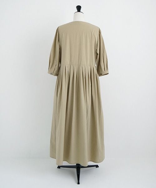 Mochi.モチ.button dress [beige]