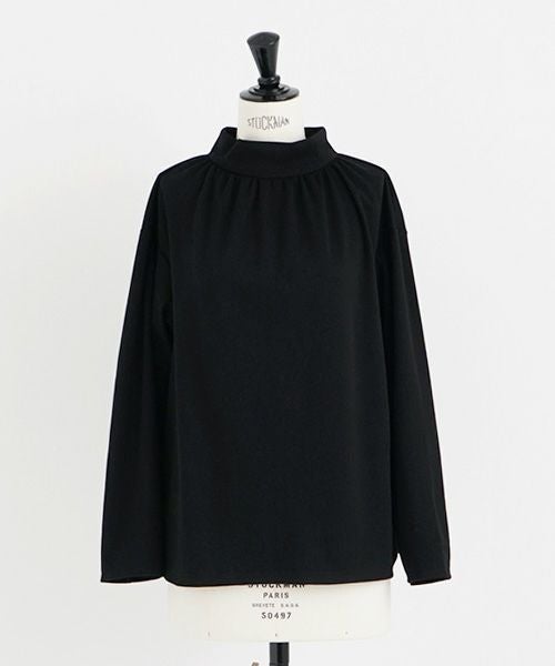 Mochi.モチ.mock neck long t-shirt [black]