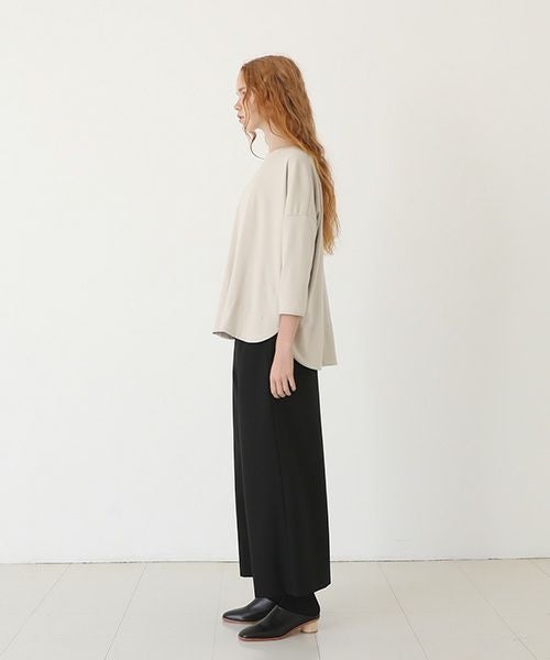 Mochi.モチ.suvin long sleeved t-shirt [greige]
