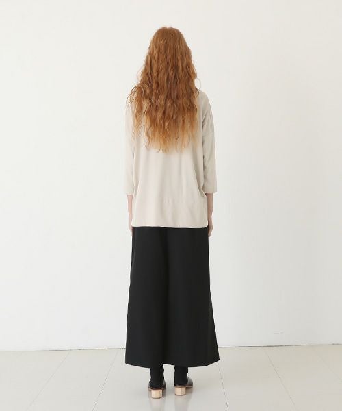 Mochi.モチ.suvin long sleeved t-shirt [greige]