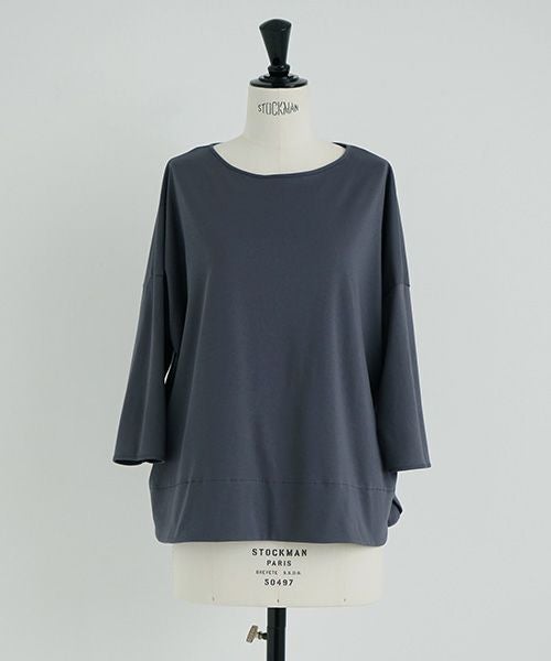 Mochi.モチ.suvin long sleeved t-shirt [charcoal gray]
