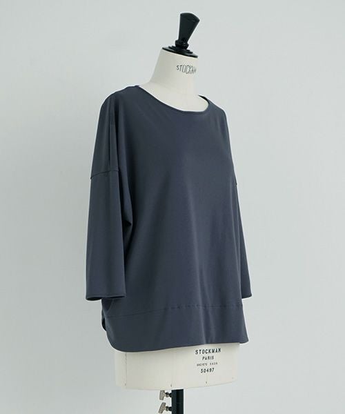 Mochi.モチ.suvin long sleeved t-shirt [charcoal gray]