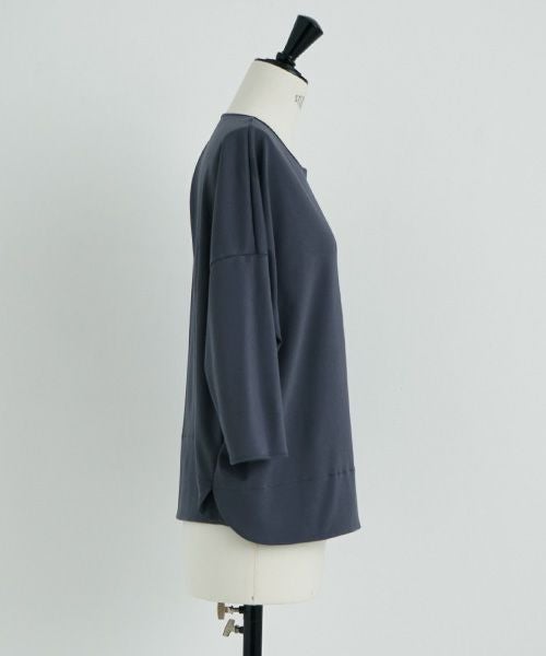 Mochi.モチ.suvin long sleeved t-shirt [charcoal gray]