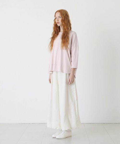 Mochi.モチ.suvin long sleeved t-shirt [smoky pink]