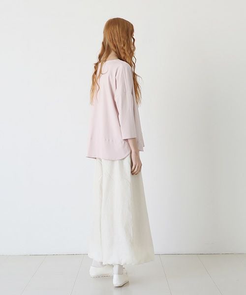 Mochi.モチ.suvin long sleeved t-shirt [smoky pink]