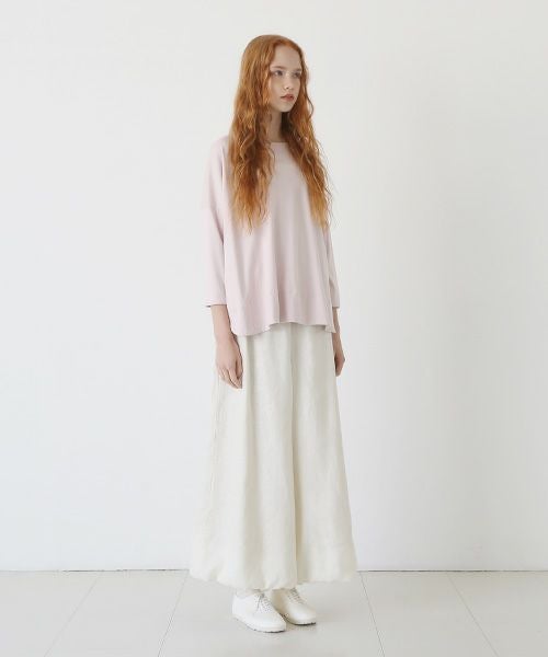 Mochi.モチ.suvin long sleeved t-shirt [smoky pink]