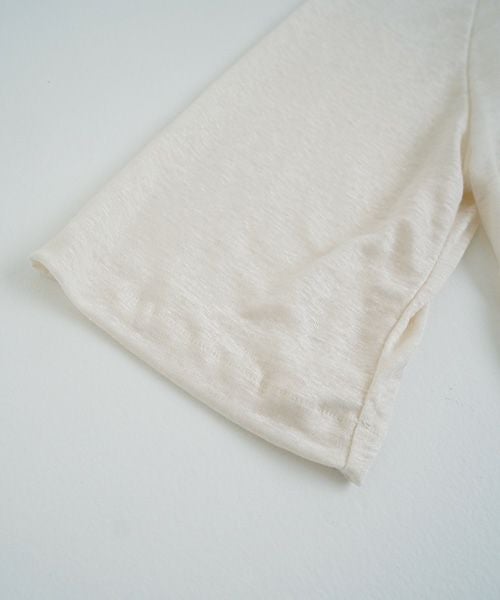 Mochi.モチ.raglan sleeve linen t-shirt [off white]