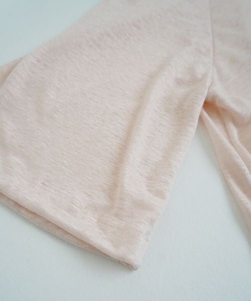 Mochi.モチ.raglan sleeve linen t-shirt [pink]