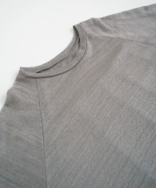 Mochi.モチ.raglan sleeve linen t-shirt [grey/sa]