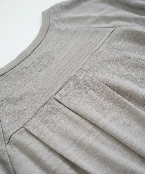 Mochi.モチ.raglan sleeve linen t-shirt [grey/sa]
