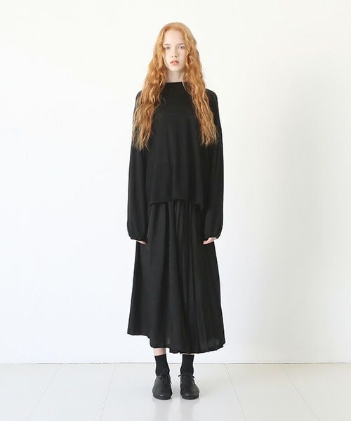 Mochi.モチ.linen cardigan [black]