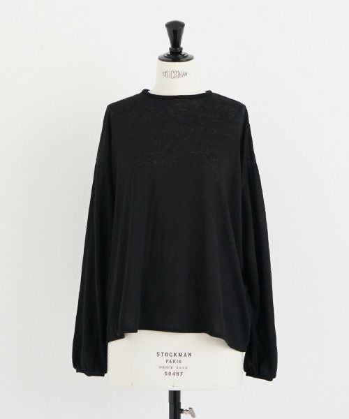 Mochi.モチ.linen cardigan [black]