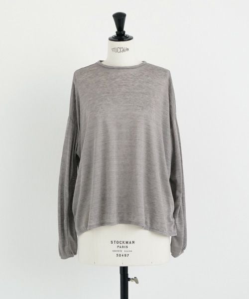 Mochi.モチ.linen cardigan [grey]
