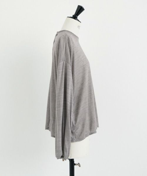 Mochi.モチ.linen cardigan [grey]