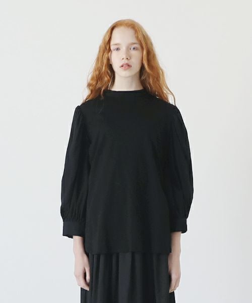 Mochi.モチ.volume sleeve tops [black]