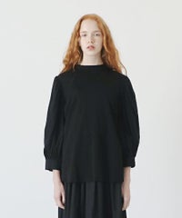 Mochi.モチ.volume sleeve tops [black]