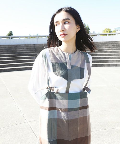ohta.オオタ.check overskirt [sk-19C]