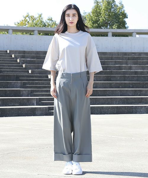 Edwina Horl エドウィナホール　イージーパンツ　サルエル　ワイド Edwina Hoerl エドウィナホール HOSE[SELFMADEMAN] [04/EH46P-04/grey]_