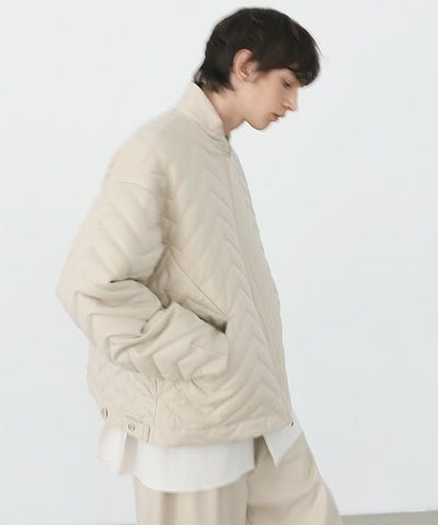 VU.ヴウ.zigzag stand collar bluson vu-a22-b12[OFF WHITE]:s_
