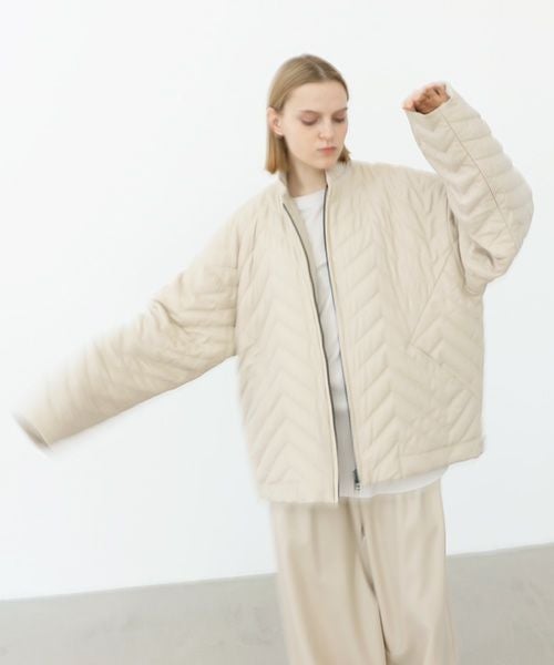 VU.ヴウ.zigzag stand collar bluson vu-a22-b12[OFF WHITE]:s_