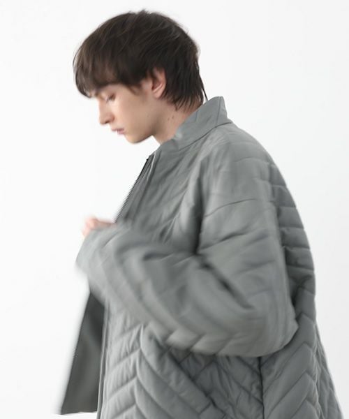 VU.ヴウ.zigzag stand collar bluson vu-a22-b12[GREEN GRAY]:s