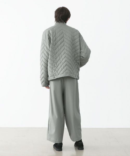 VU.ヴウ.zigzag stand collar bluson vu-a22-b12[GREEN GRAY]:s