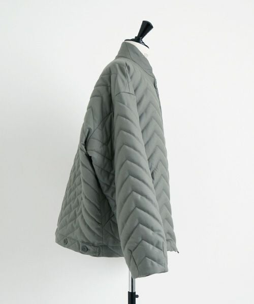 VU.ヴウ.zigzag stand collar bluson vu-a22-b12[GREEN GRAY]:s