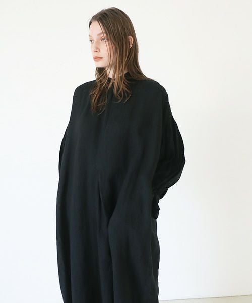 suzuki takayuki.スズキタカユキ.puff-sleeve dress [S231-24/black]