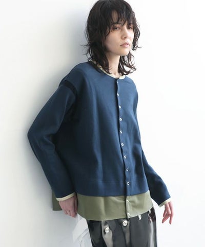 SWANLAKE.スワンレイク.クルーネックカーディガン [CT-1551]