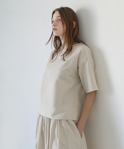 Mochi / home&miles.モチ / ホーム＆マイルズ. T-blouse [ecru×striped]