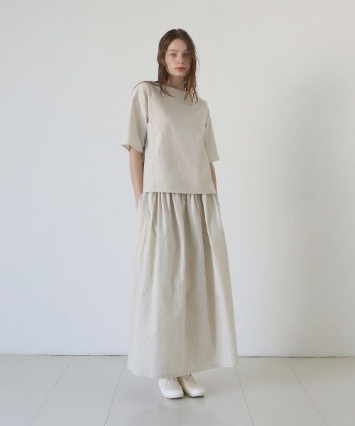 Mochi / home&miles.モチ / ホーム＆マイルズ. T-blouse [ecru×striped]