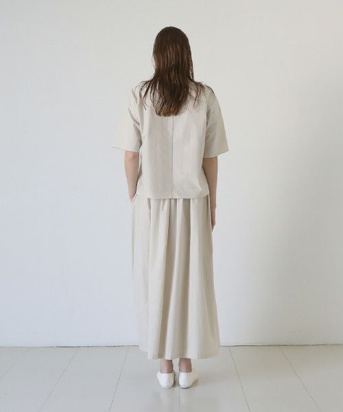 Mochi / home&miles.モチ / ホーム＆マイルズ. T-blouse [ecru×striped]