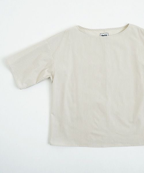 Mochi / home&miles.モチ / ホーム＆マイルズ. T-blouse [ecru×striped]