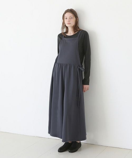 Mochi モチ open collar dress [black] オープンカラーワンピース