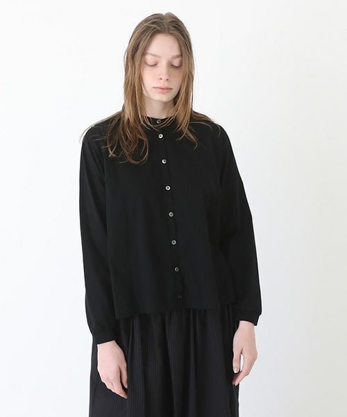 Mochi / home&miles.モチ / ホーム＆マイルズ.organic cotton cut & saw blouse [black]