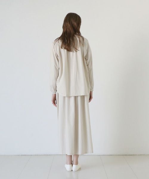 Mochi / home&miles.モチ / ホーム＆マイルズ.organic cotton cut & saw blouse [chalk]