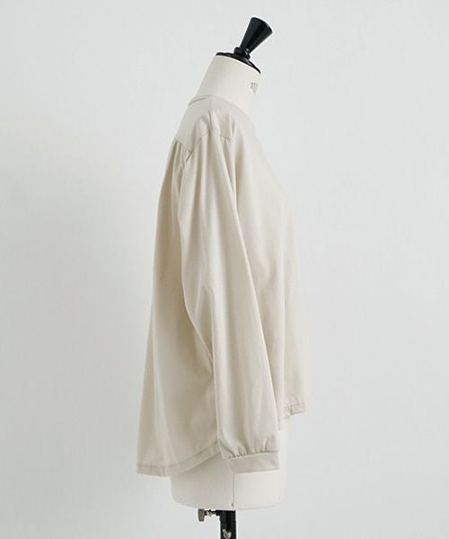 Mochi / home&miles.モチ / ホーム＆マイルズ.organic cotton cut & saw blouse [chalk]