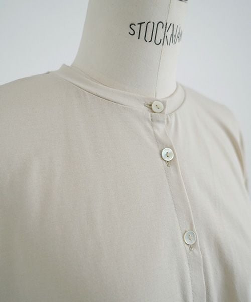 Mochi / home&miles.モチ / ホーム＆マイルズ.organic cotton cut & saw blouse [chalk]