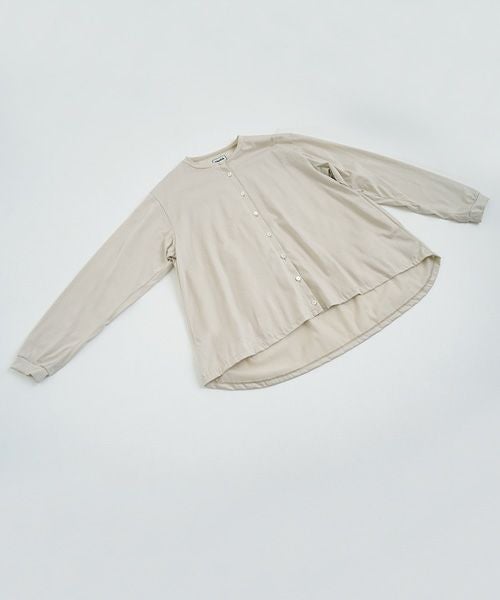 Mochi / home&miles.モチ / ホーム＆マイルズ.organic cotton cut & saw blouse [chalk]