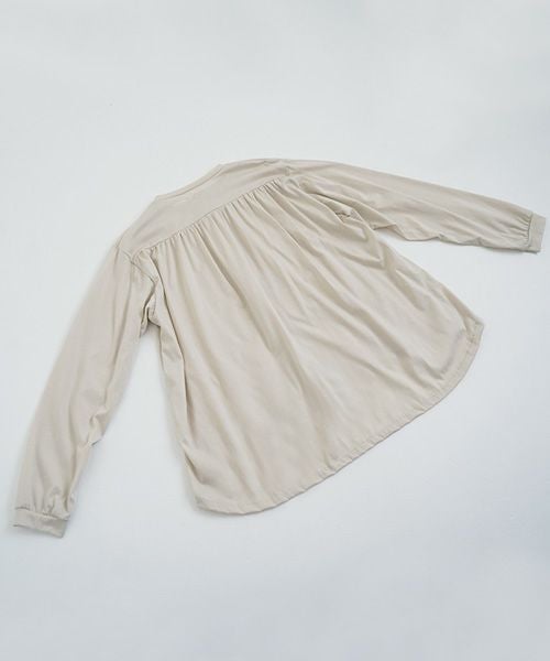 Mochi / home&miles.モチ / ホーム＆マイルズ.organic cotton cut & saw blouse [chalk]