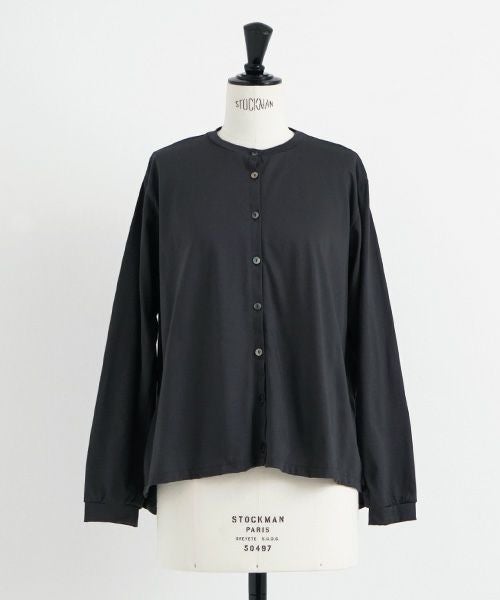 Mochi / home&miles.モチ / ホーム＆マイルズ.organic cotton cut & saw blouse  [charcoal grey]